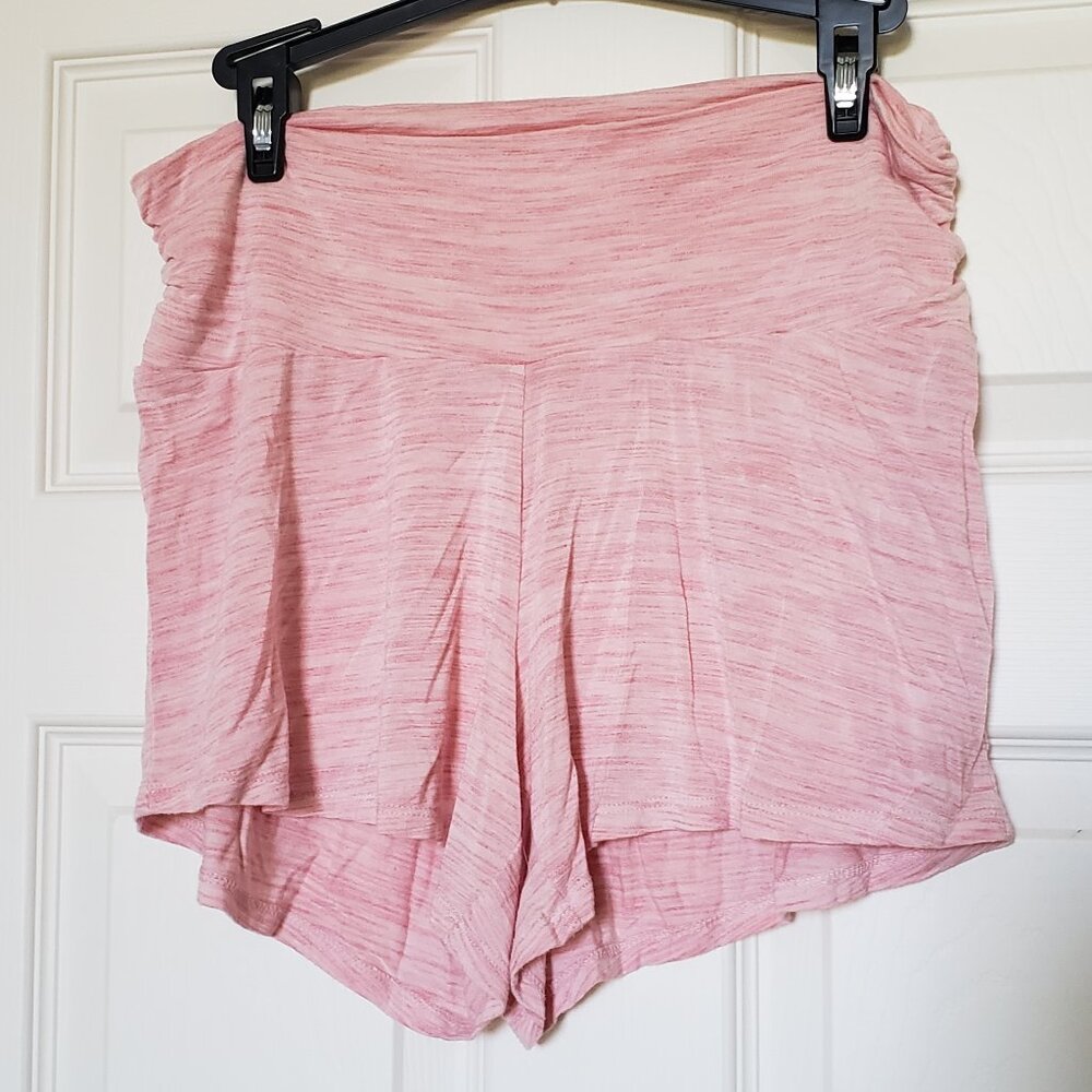 Motherhood Maternity Pink Foldover Sleep Shorts - Size Medium - EUC